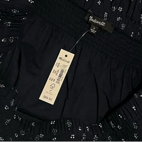 Madewell Smock-Waist Ruffle Mini Skirt – Bandana Flower Print – Size Small NWT - Picture 3 of 11